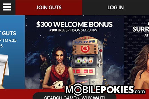 Guts Casino Website
